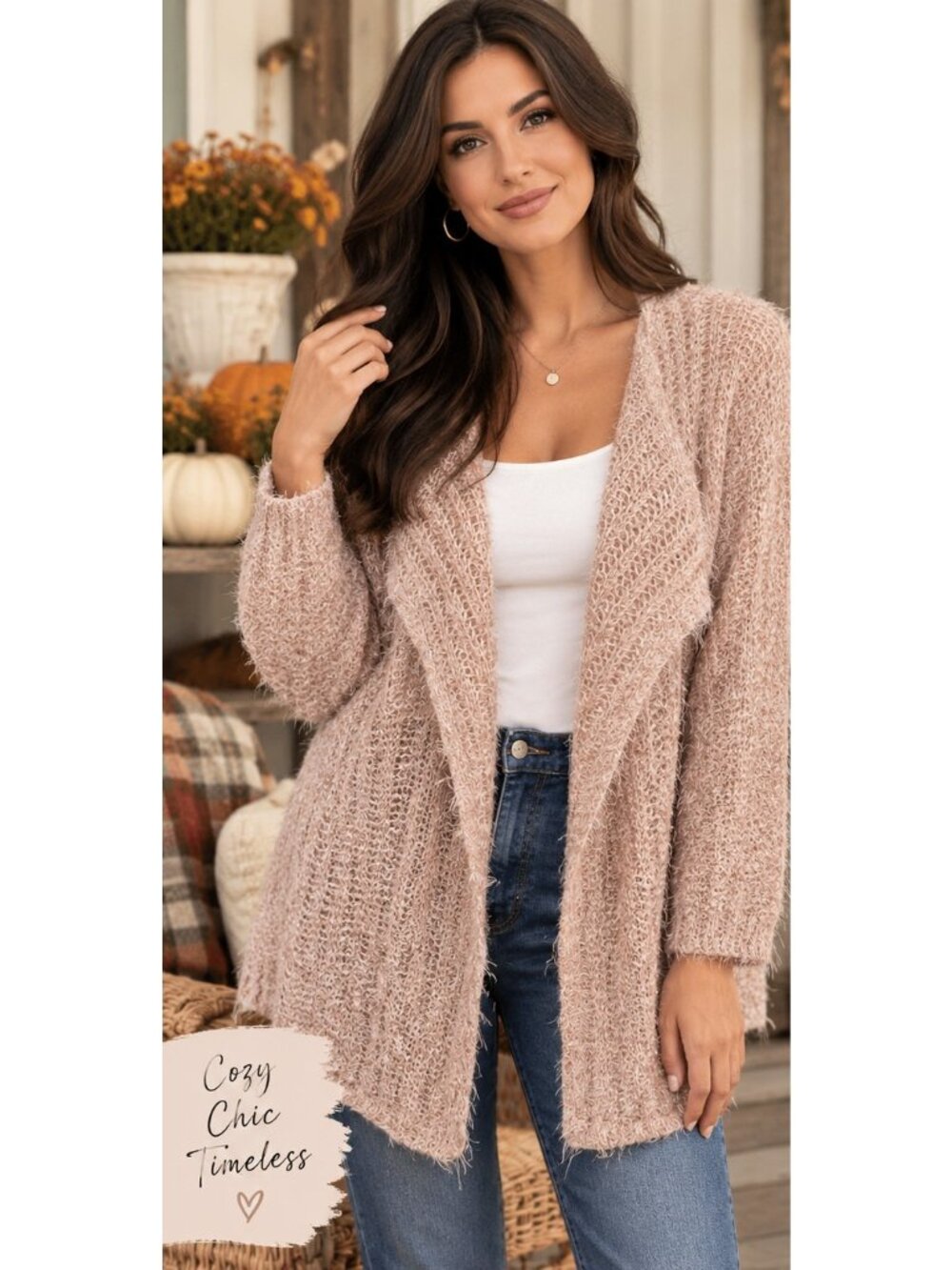 Anthropologie Sunday in Brooklyn M Fuzzy Cardigan Cozy Cottagecore Slouchy Soft